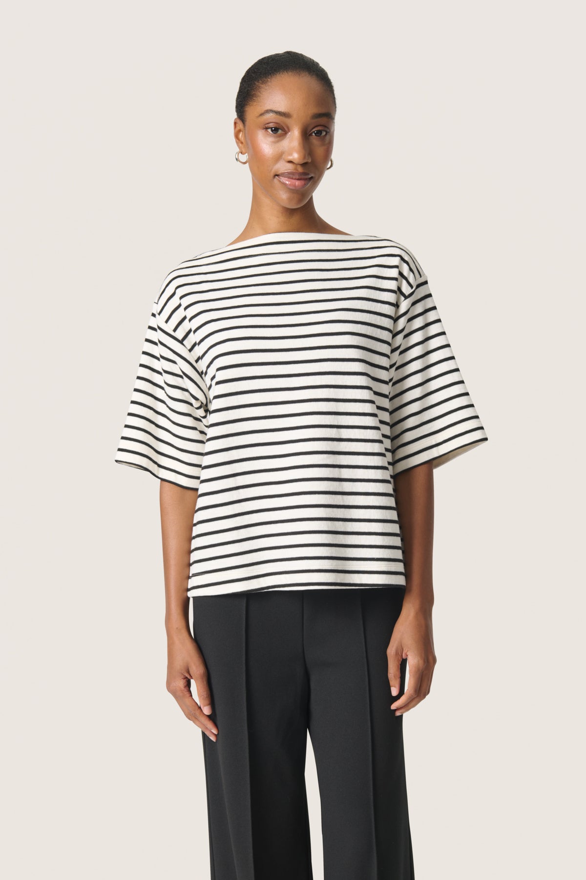SLIngina Sweatshirt White and Black Stripe - 30408068