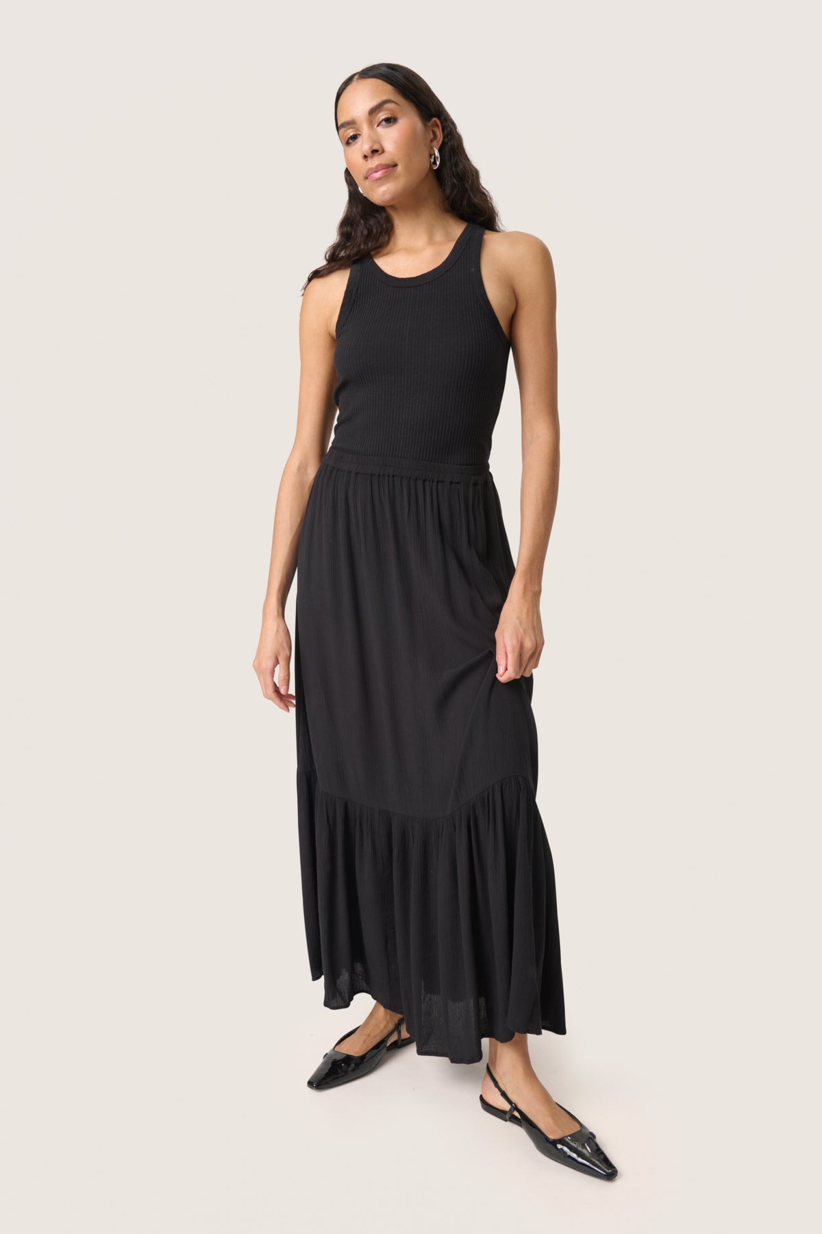 SLElonor Maxi Skirt Black - 30408208