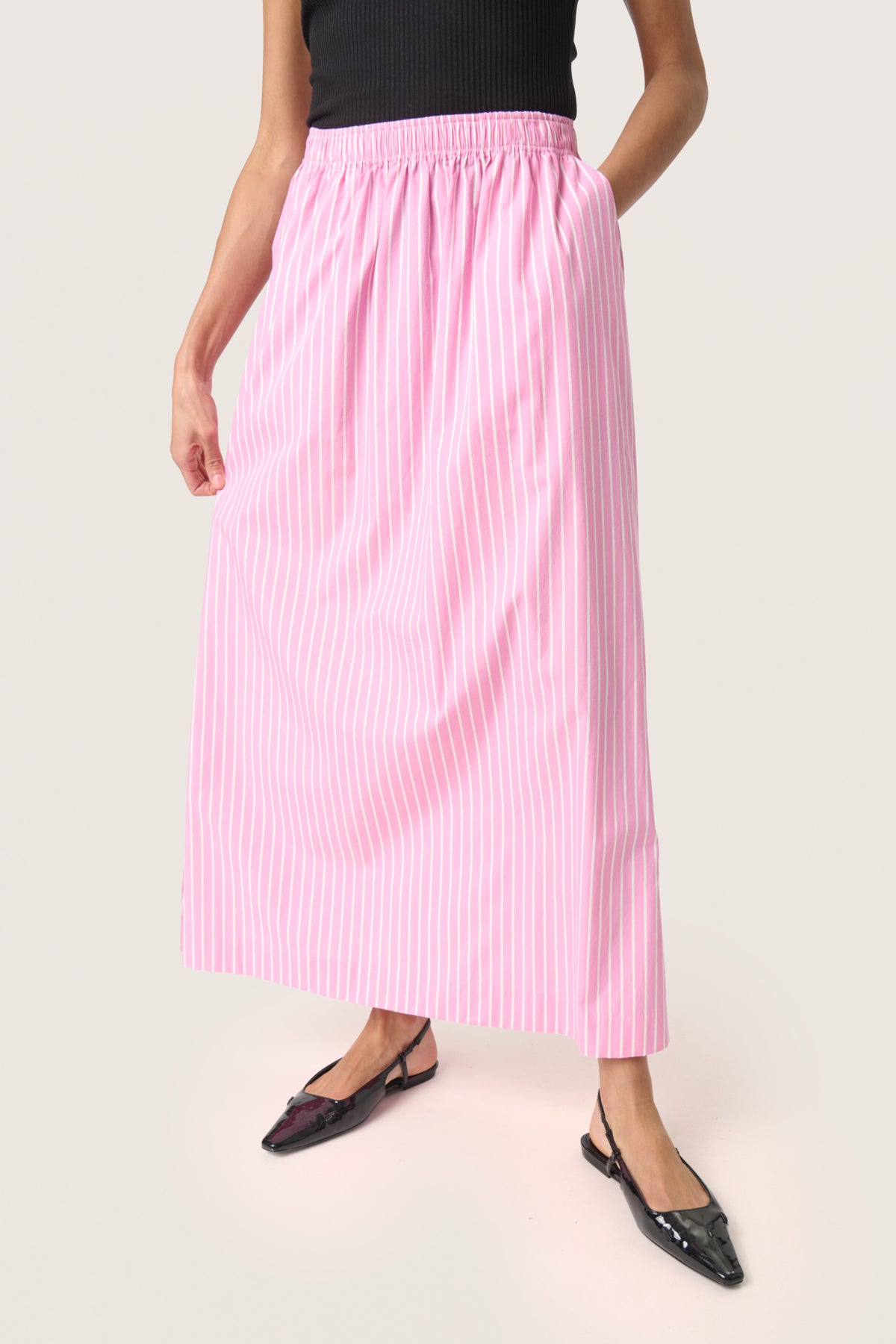SLKaily Maja Maxi Skirt Rose Bloom Stripes - 30408236