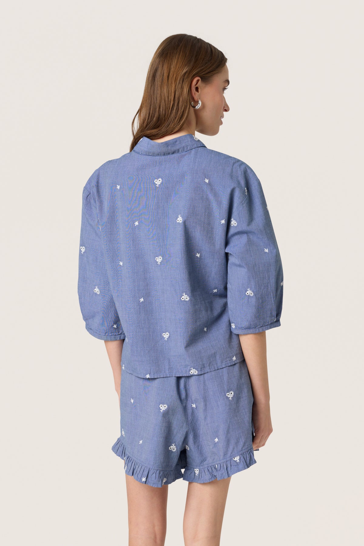 SLElly Shirt Medium Blue Denim - 30408243