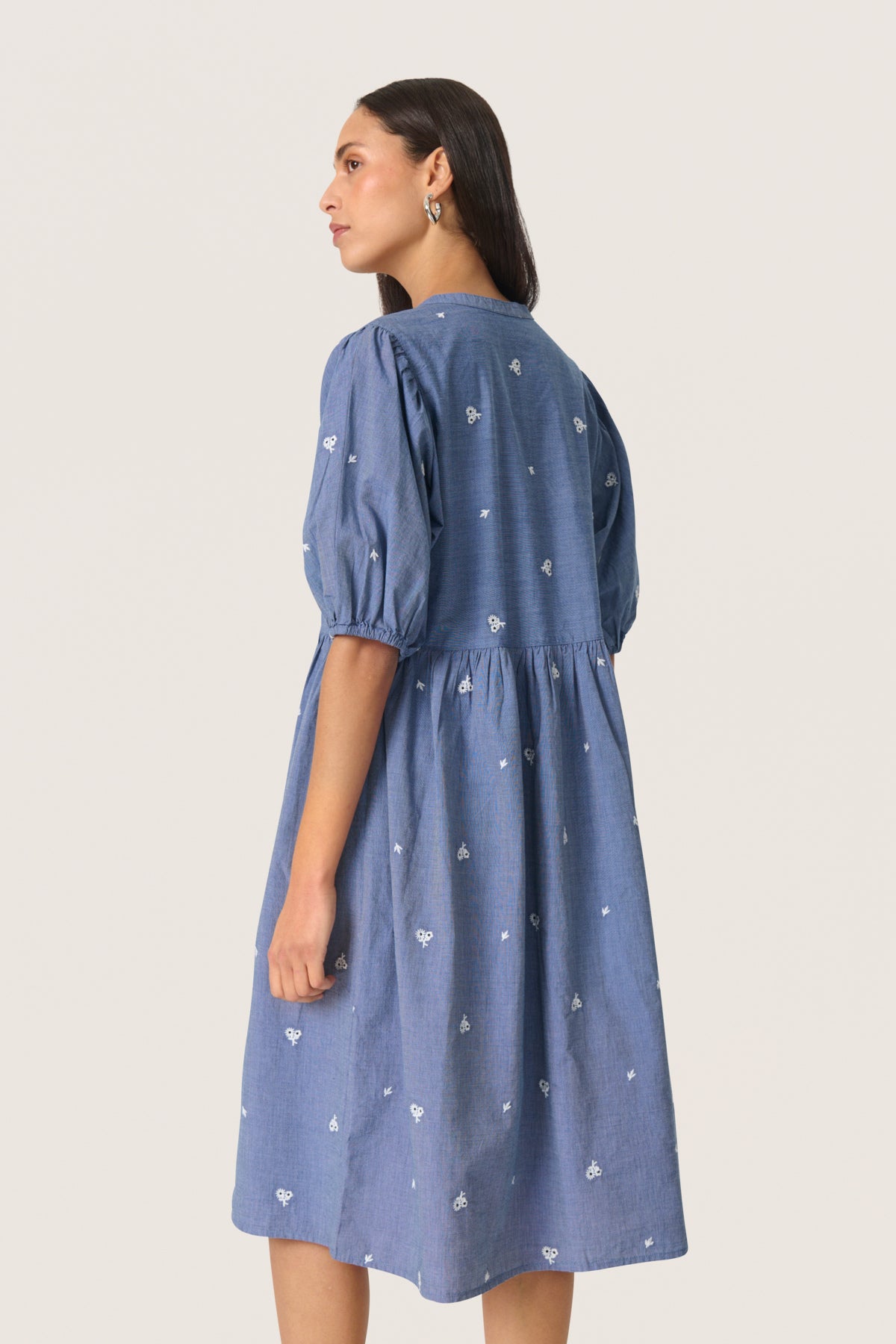 SLElly Josie Dress Medium Blue Denim - 30408247