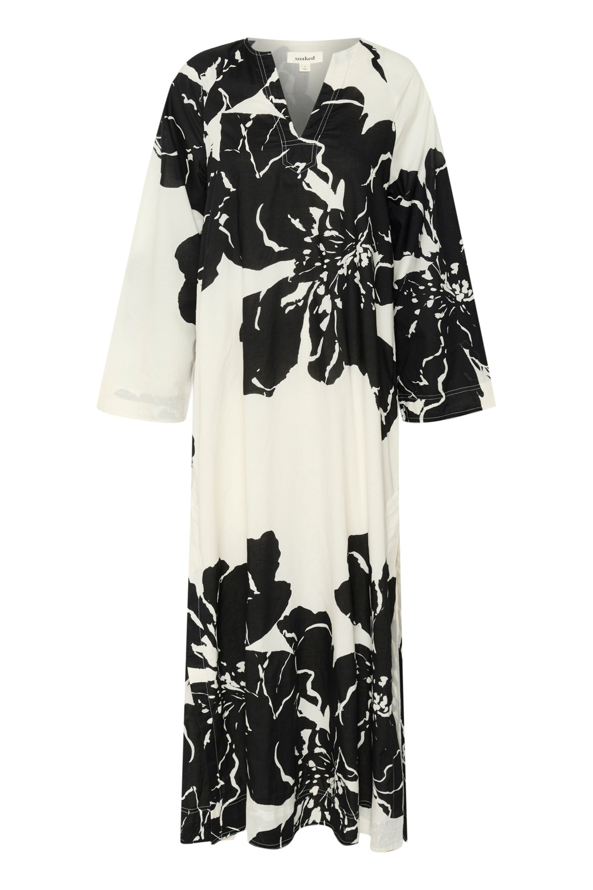 SLJoanne Kaftan Dress Whisper White Mega Flower - 30408250