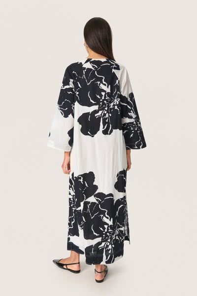 SLJoanne Kaftan Dress Whisper White Mega Flower - 30408250 Thumbnail