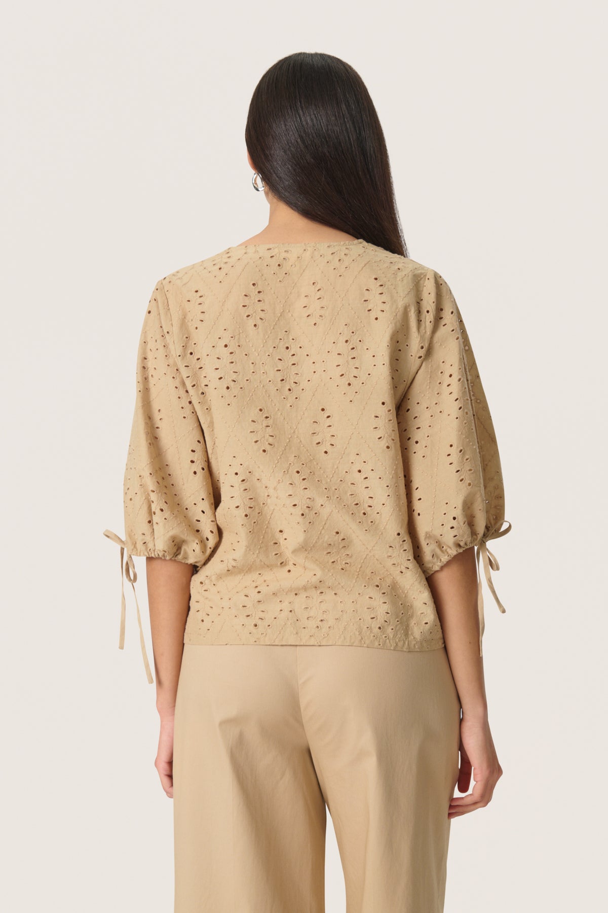 SLJoella Blouse SS Travertine - 30408319