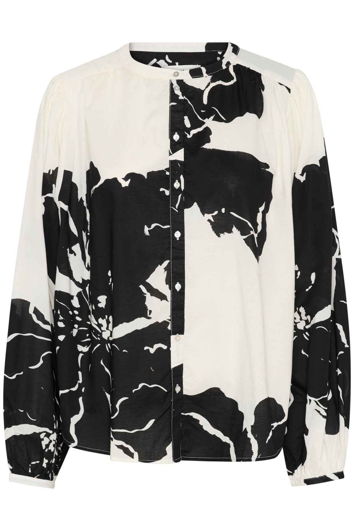 SLJoanne Shirt LS Whisper White Mega Flower - 30408321