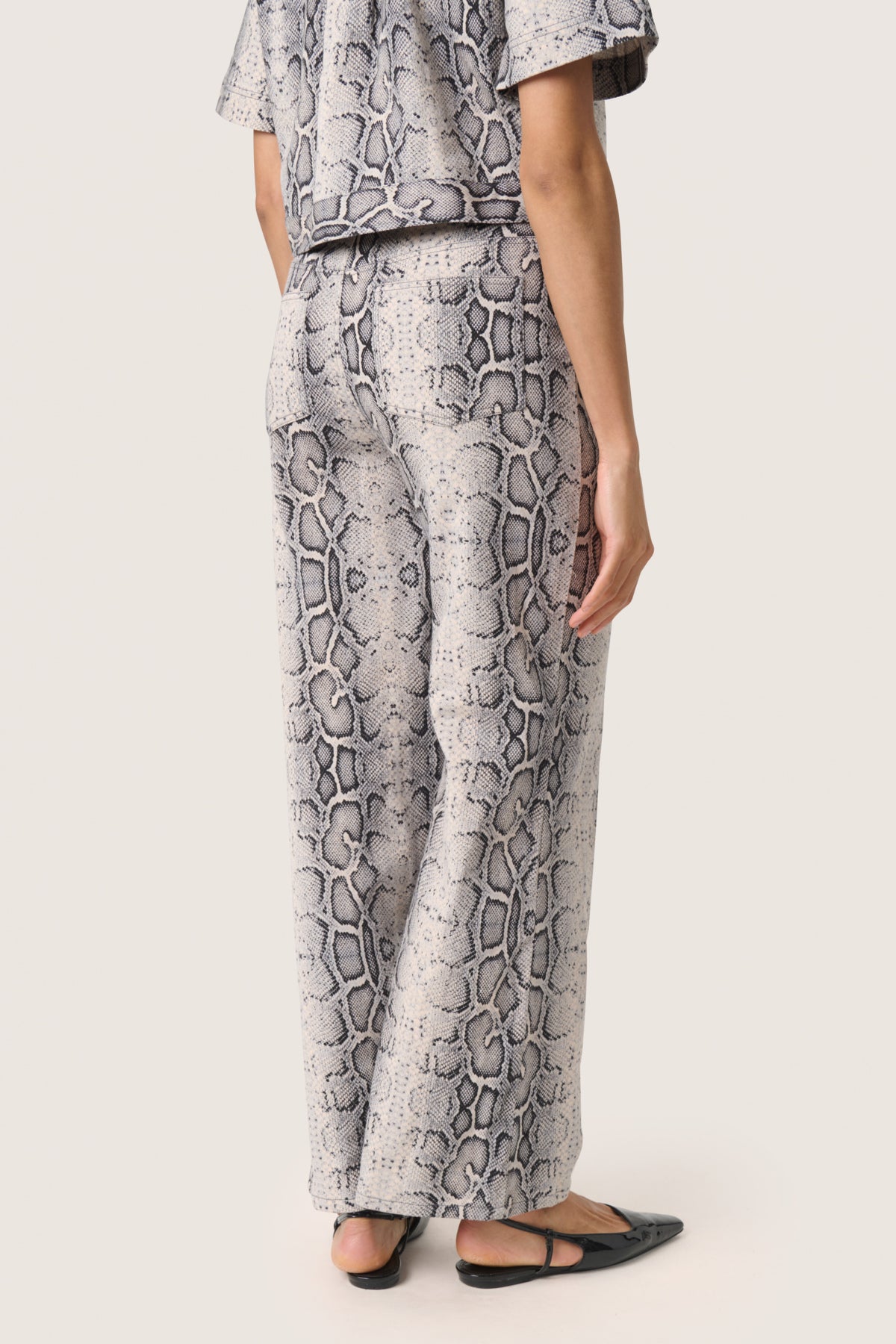 SLSandja Vanesa Pants Grey Snake Print - 30408332