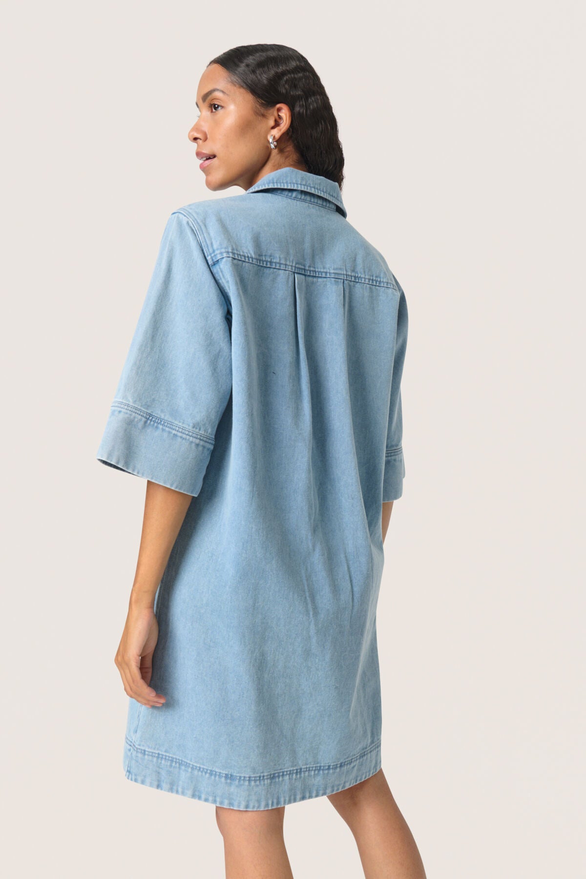 SLAnnabeth Casual Dress SS Light Blue Denim - 30408357