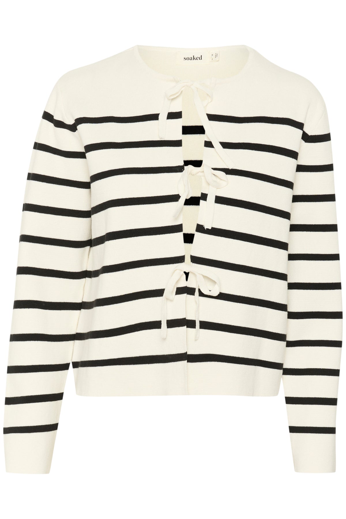 SLHaven Cardigan White w Black Stripes - 30408395