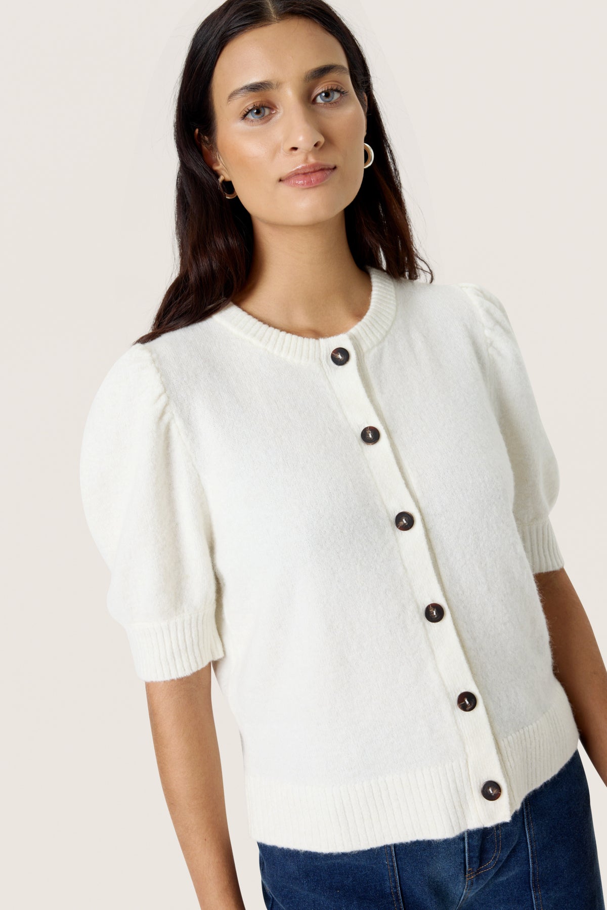 SLAmani Cardigan SS Broken White - 30408397