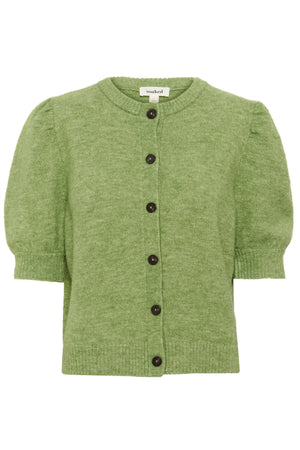 SLAmani Cardigan SS Smoke Green Melange - 30408397