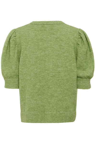 SLAmani Cardigan SS Smoke Green Melange - 30408397 Thumbnail