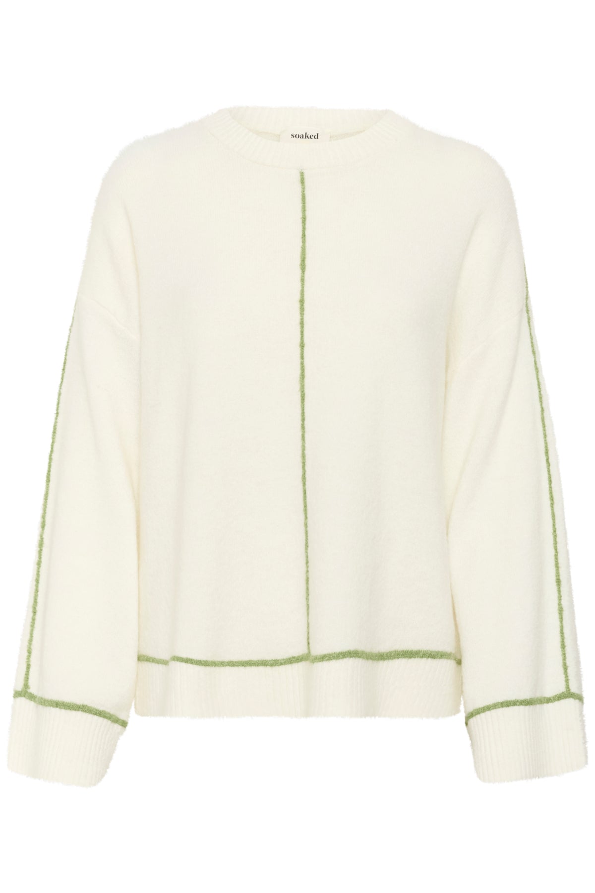 SLAmani Contrast Pullover Broken White - 30408405