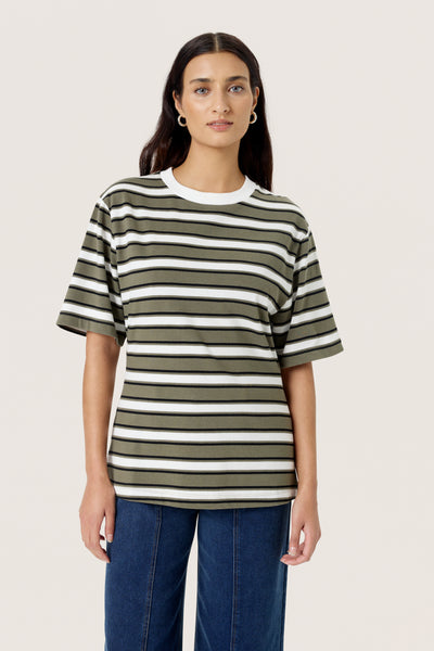 SLNeo Coreen Tee Grape Leaf Stripe - 30408415 Thumbnail