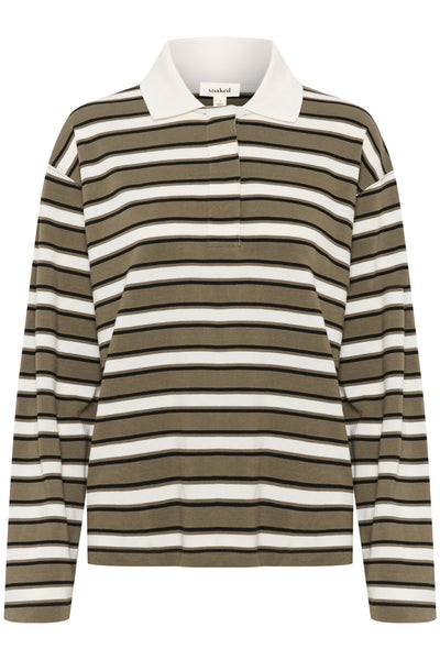 SLNeo Polo Shirt Grape Leaf Stripe - 30408420 Thumbnail