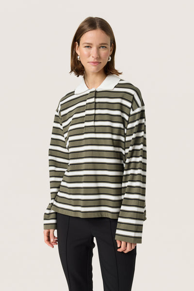 SLNeo Polo Shirt Grape Leaf Stripe - 30408420 Thumbnail