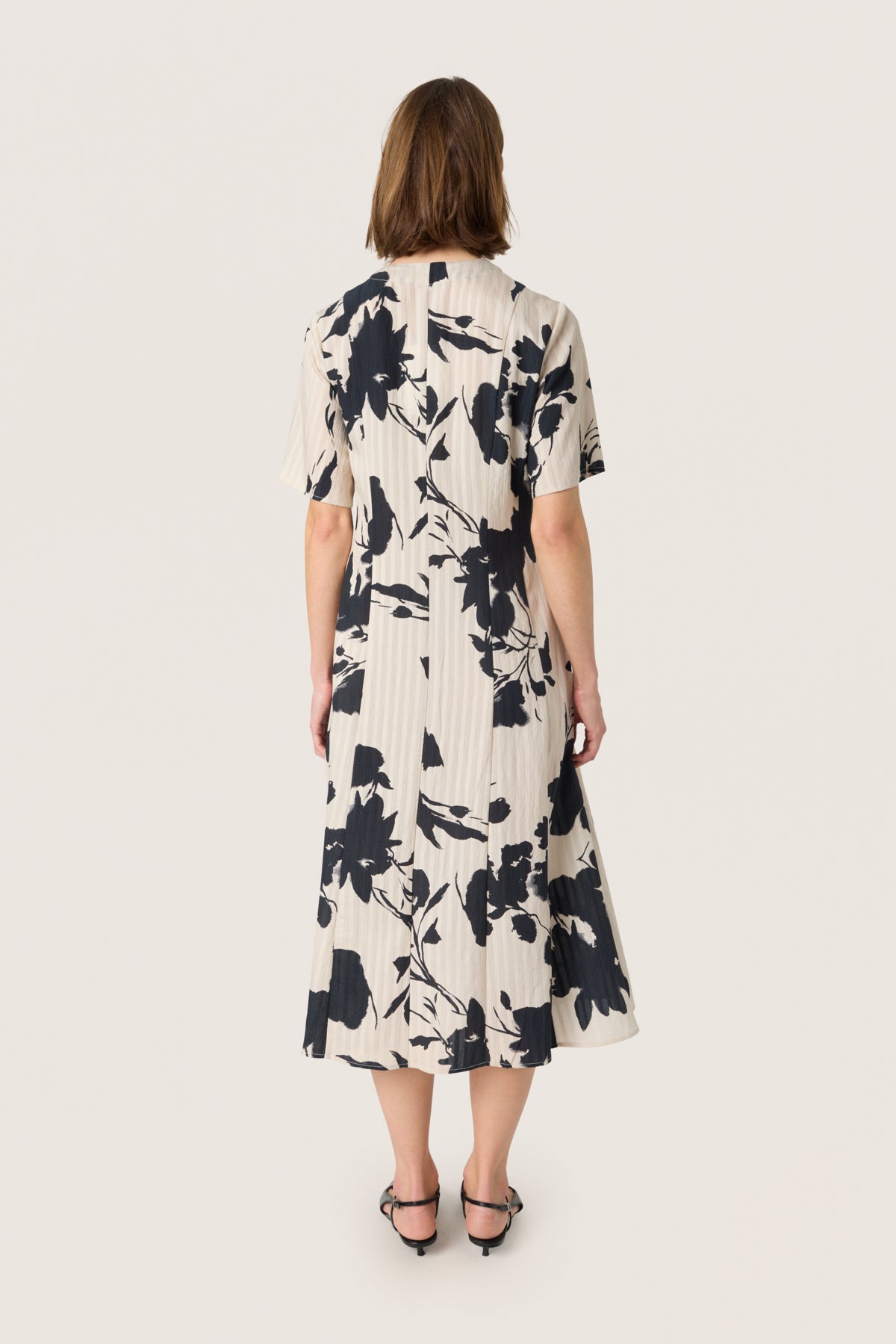 SLDaria Dress Oatmeal Duotone Flower - 30408427