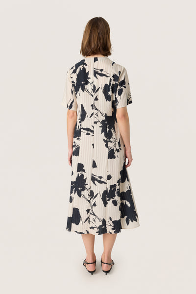 SLDaria Dress Oatmeal Duotone Flower - 30408427 Thumbnail