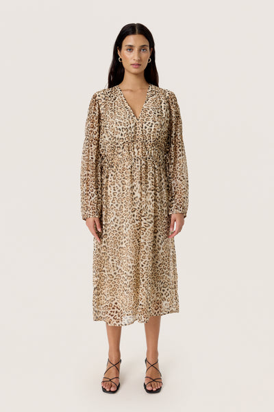 SLAnaya Midi Dress Leopard Print - 30408428 Thumbnail