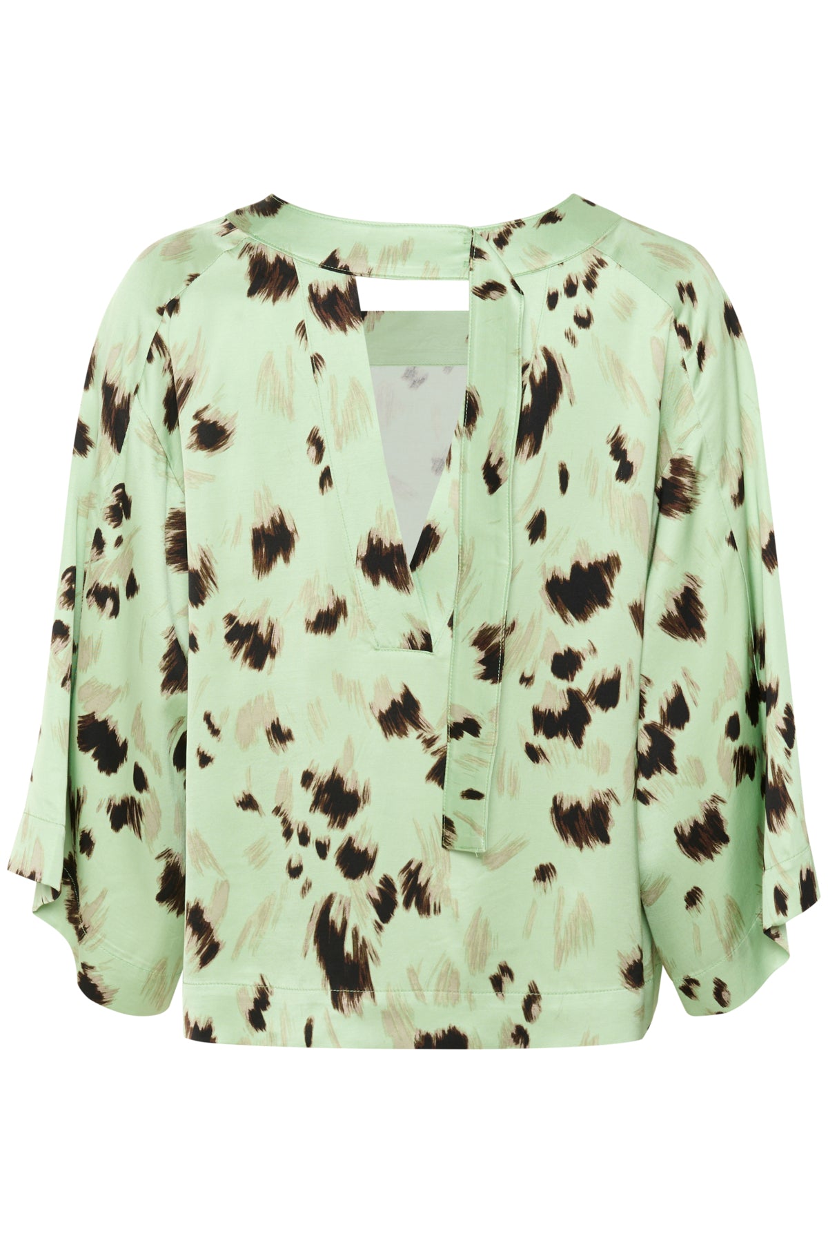 SLMarcela Blouse Smoke Green Brush Print - 30408434