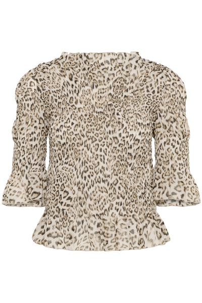 SLAnaya Olympia Blouse Leopard Print - 30408436 Thumbnail