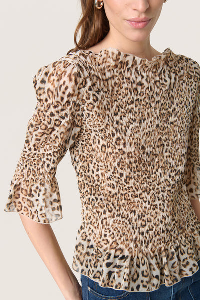 SLAnaya Olympia Blouse Leopard Print - 30408436 Thumbnail