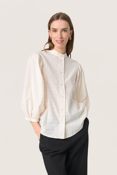 SLSunela Shirt 3/4 Broken White - 30408439 Thumbnail