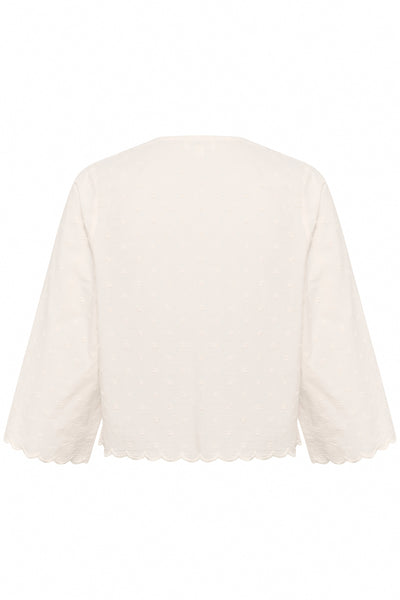 SLSunela Blouse 3/4 Broken White - 30408442 Thumbnail