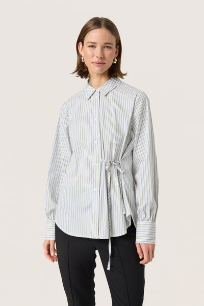 SLHelen Shirt LS Green Shirt Stripes - 30408445 Thumbnail