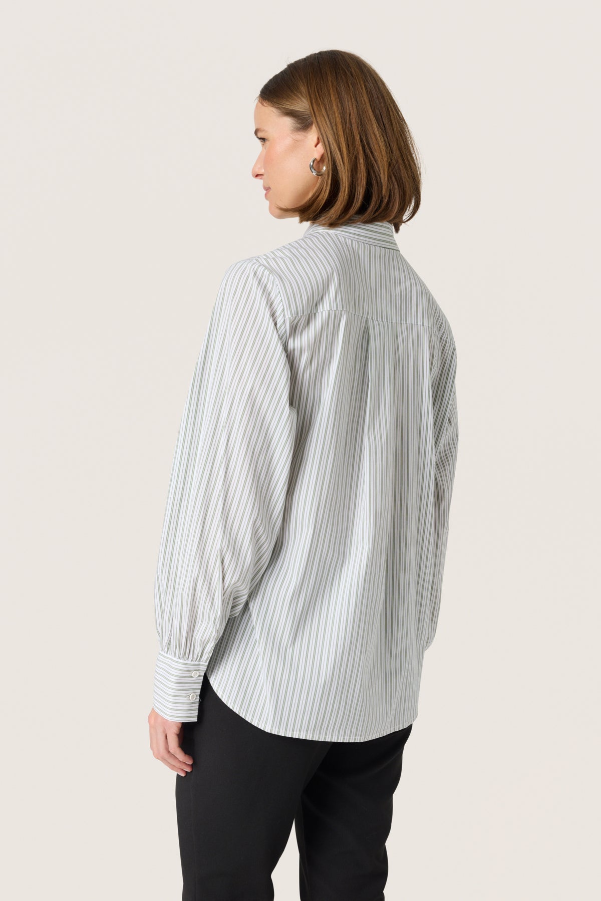SLHelen Shirt LS Green Shirt Stripes - 30408445
