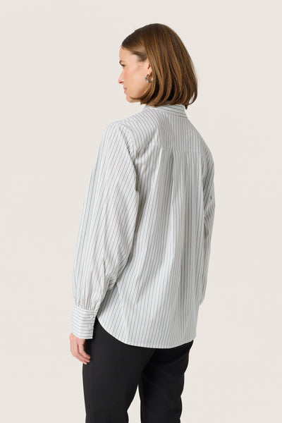 SLHelen Shirt LS Green Shirt Stripes - 30408445 Thumbnail