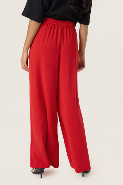 SLShirley Wide Pants Goji Berry - 30408448 Thumbnail