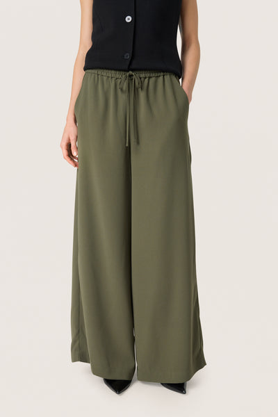 SLShirley Wide Pants GRAPE LEAF - 30408448 Thumbnail