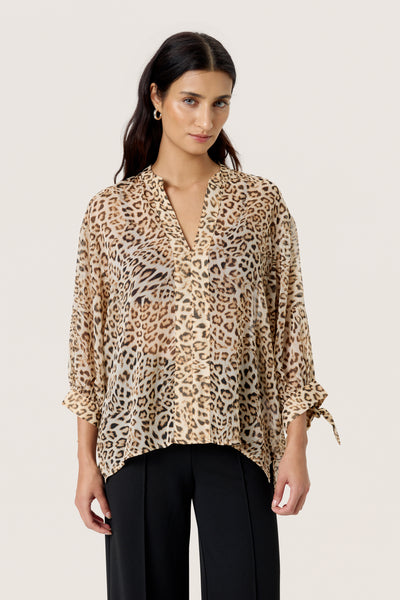 SLAnaya Amily Blouse 3/4 Leopard Print - 30408453 Thumbnail