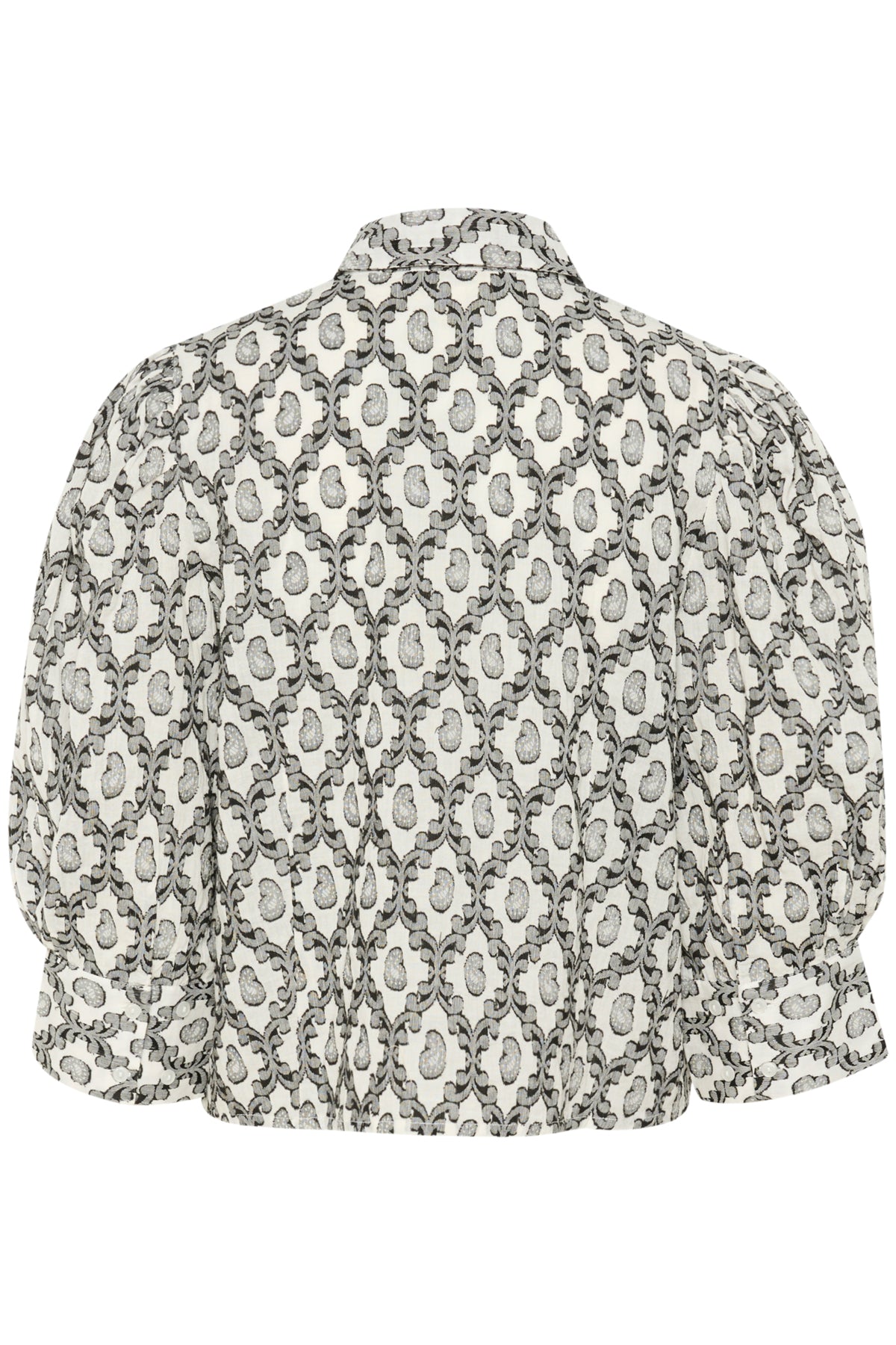SLErika Hella Shirt 3/4 Creme Cotton Jacquard - 30408456