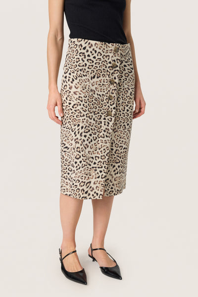 SLJalina Skirt Leopard Print - 30408462 Thumbnail