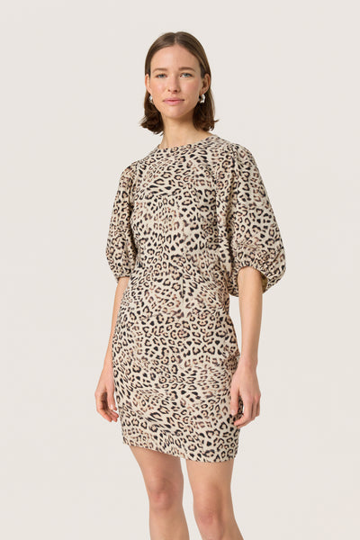 SLZazu Dolore Printed Dress SS Leopard Print - 30408464 Thumbnail