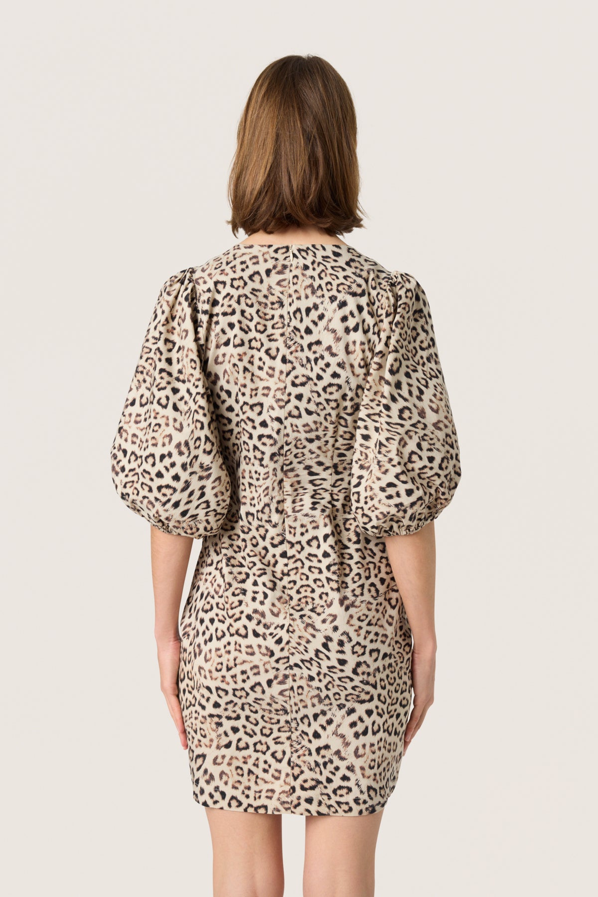SLZazu Dolore Printed Dress SS Leopard Print - 30408464