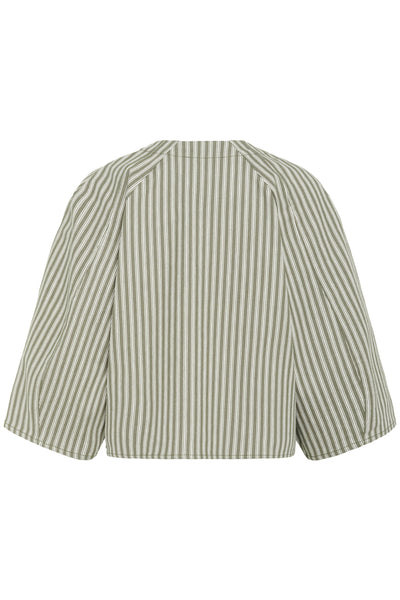 SLLibby Jacket Grape Leaf Denim Stripe - 30408469 Thumbnail