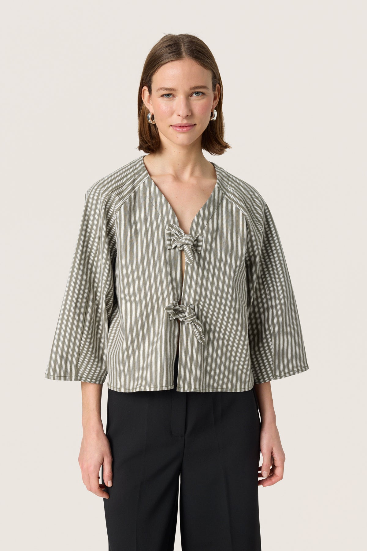 SLLibby Jacket Grape Leaf Denim Stripe - 30408469