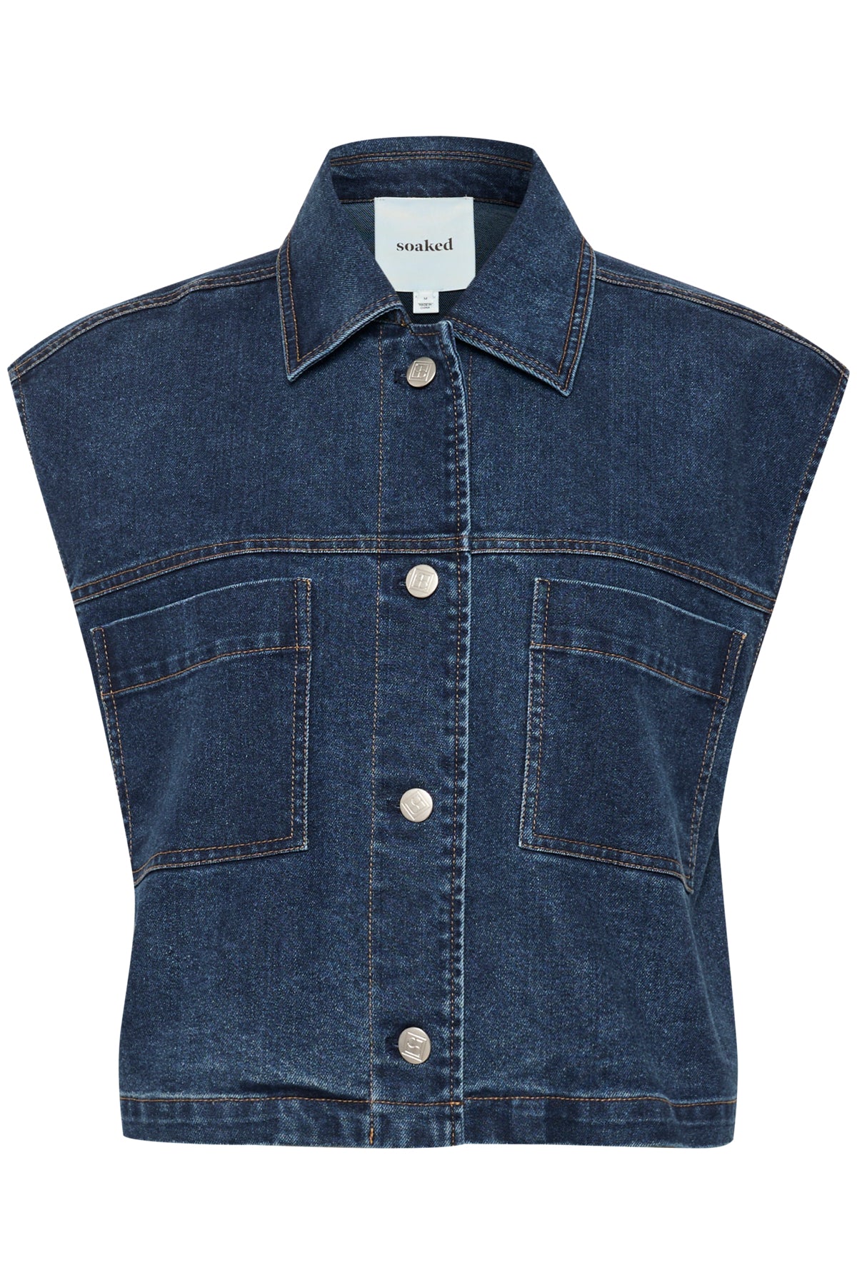 SLCalianna Waistcoat Dark Blue Denim