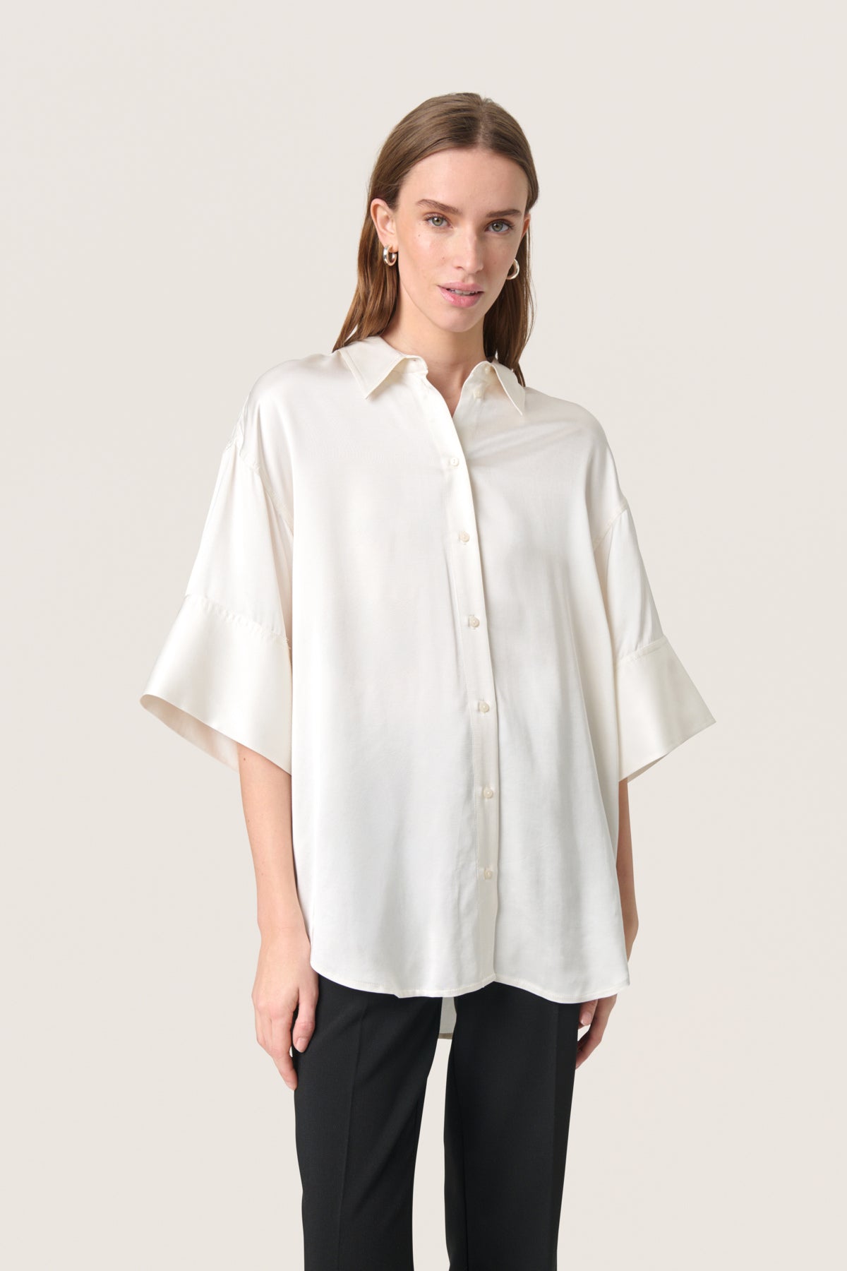 SLLeena Shirt SS Whisper White - 30408489