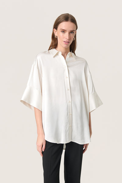 SLLeena Shirt SS Whisper White - 30408489 Thumbnail
