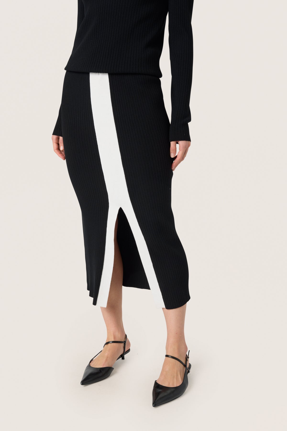 SLLidya Block Skirt Black - 30408492