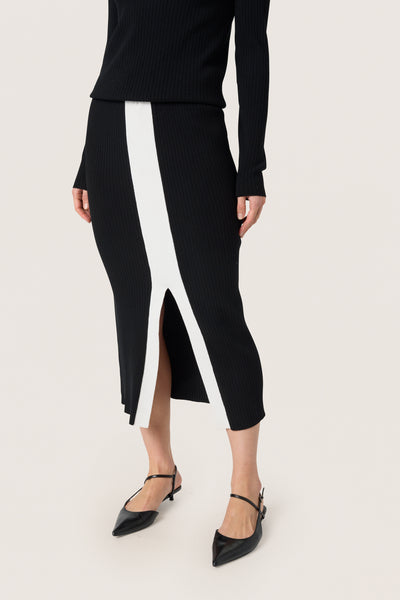 SLLidya Block Skirt Black - 30408492 Thumbnail