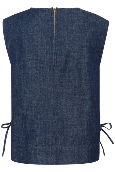 SLChamy Top Dark Blue Denim - 30408496 Thumbnail