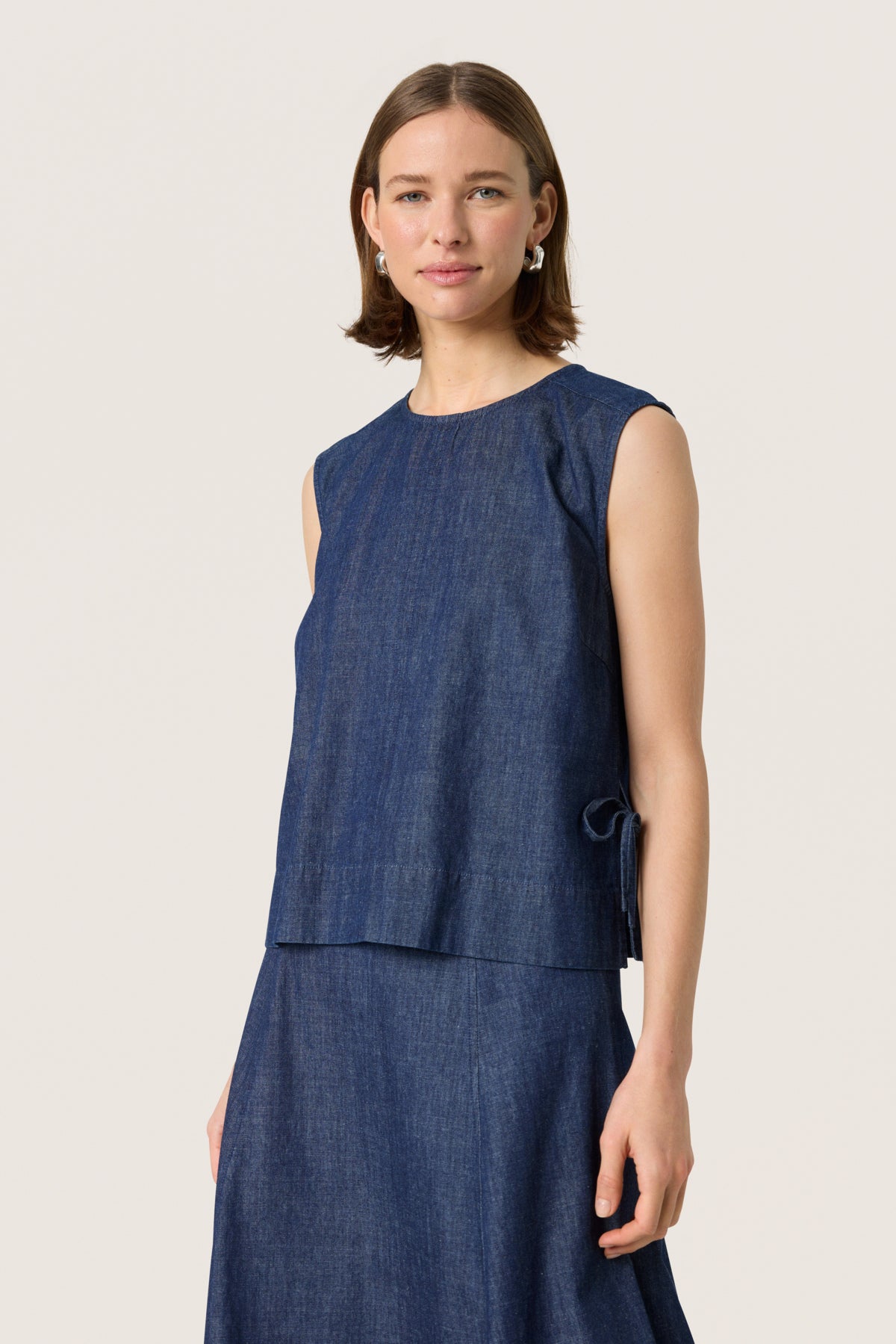 SLChamy Top Dark Blue Denim - 30408496