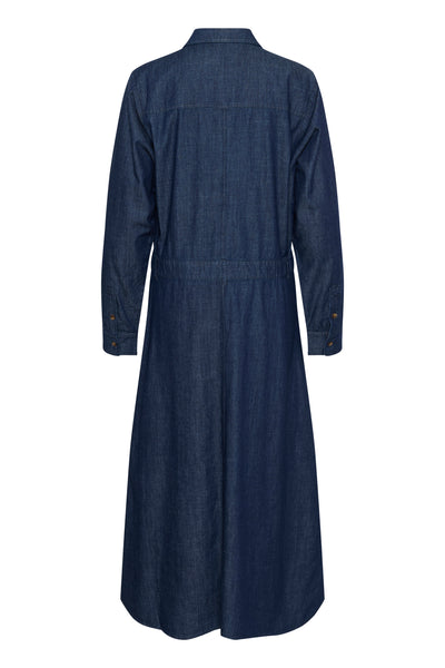 SLChamy Shirt Dress Dark Blue Denim - 30408497 Thumbnail