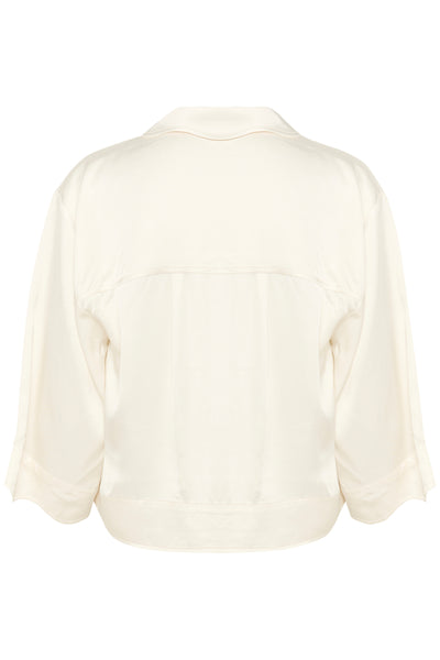 SLLeena Elia Shirt SS Whisper White - 30408508 Thumbnail