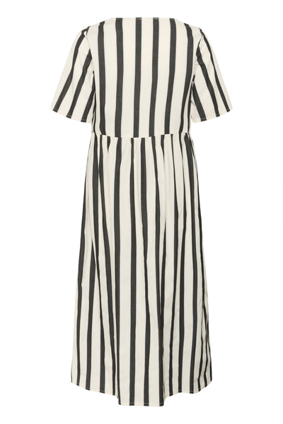 SLNena Dress SS Black and White Stripe - 30408518 Thumbnail