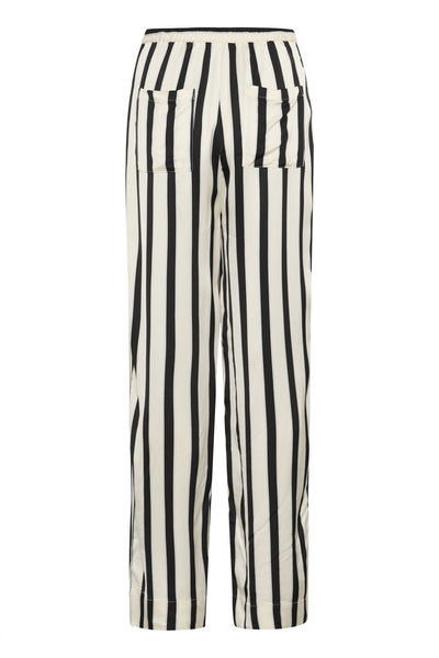 SLClero Milu Printed Pants Black and White Stripe - 30408521 Thumbnail